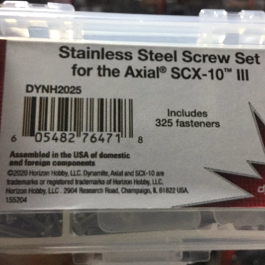Dynamite Stainless Steel Screw Set: Axial SCX10III
