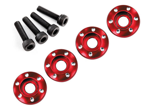 Traxxas Latrax Aluminum Wheel Nut Washers (Red)