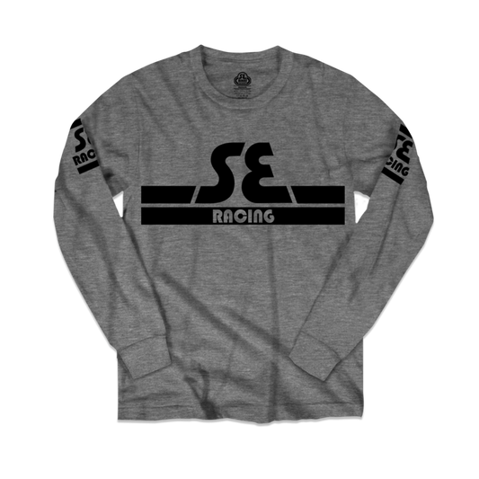 SE Bikes Racing Stripes LS T-Shirt (M) (Grey)