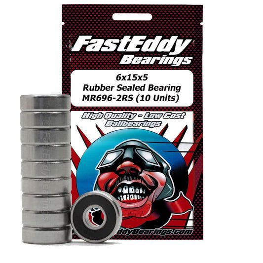 Fast Eddy 6x15x5 Rubber Sealed Bearings (10)
