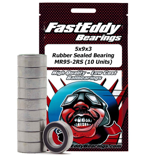 Fast Eddy Rubber Sealed Bearings: Tamiya 950 (5x9x3mm)