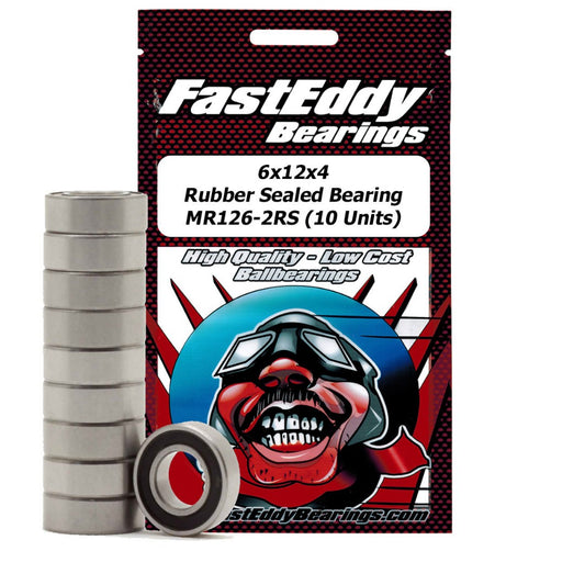 Fast Eddy Rubber Sealed Bearings: 6x12x4mm (MR126-2RS) (10)