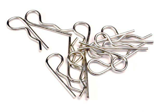 Traxxas Standard Size Body Clips (Chrome)