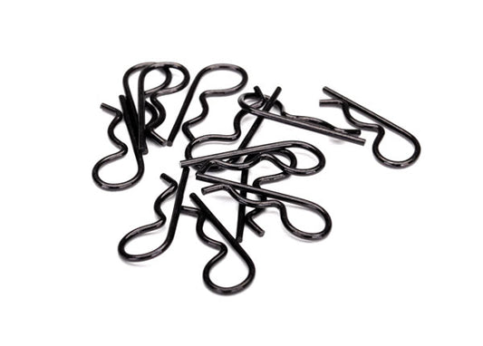Traxxas Heavy Duty Body Clips: Black (12)