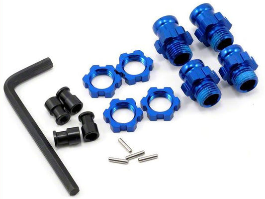 Traxxas Aluminum 17mm Wheel Adapter Set: Blue (4)