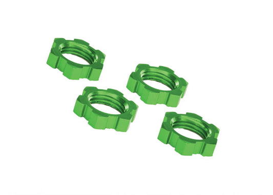 Traxxas Splined Serrated Wheel Nuts: 17mm (Green)