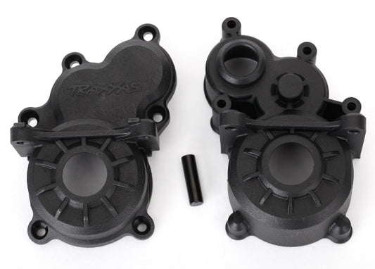 Traxxas Gearbox Halves w/Idler Gear Shaft: E-Revo 2.0